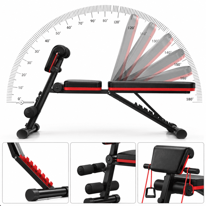 Banco Multifuncional Gimnasio Fitness 4 en 1 Plegable - Imagen 3