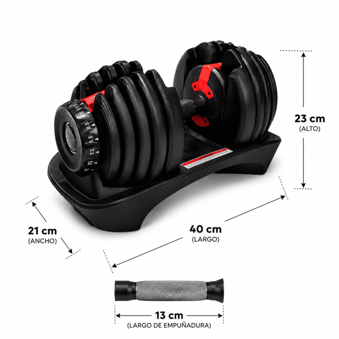 Mancuerna Ajustable 24 kg - Vista 1 - Safe Sport Chile