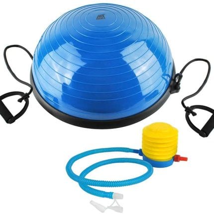 Balón Bosu 60cm Azul Profesional | Entrenamiento Funcional + Cuerdas + Bomba de Aire - Safe Sport Chile