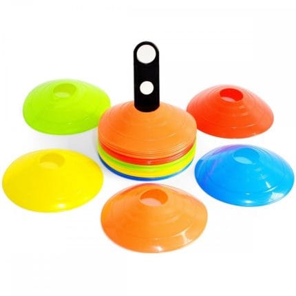 Pack 50 Conos Lenteja + Tomador Gancho + Bolso - Safe Sport Chile