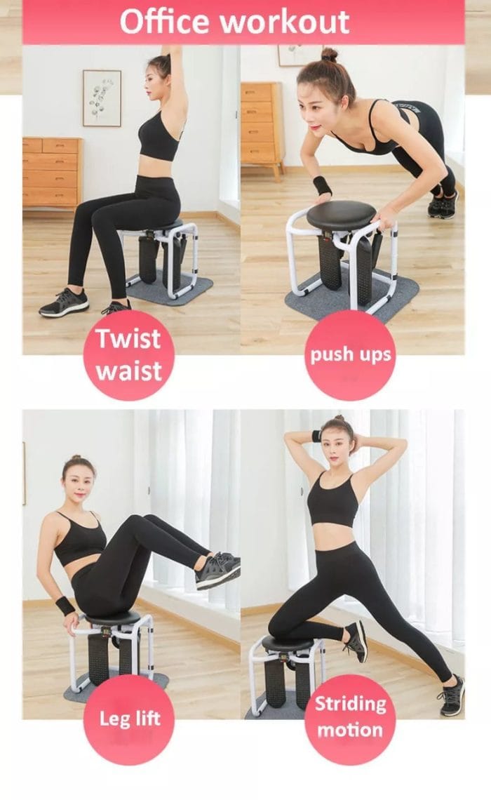 Step Training Con Asiento + Cuerda + Alfombra - Vista 2 - Safe Sport Chile