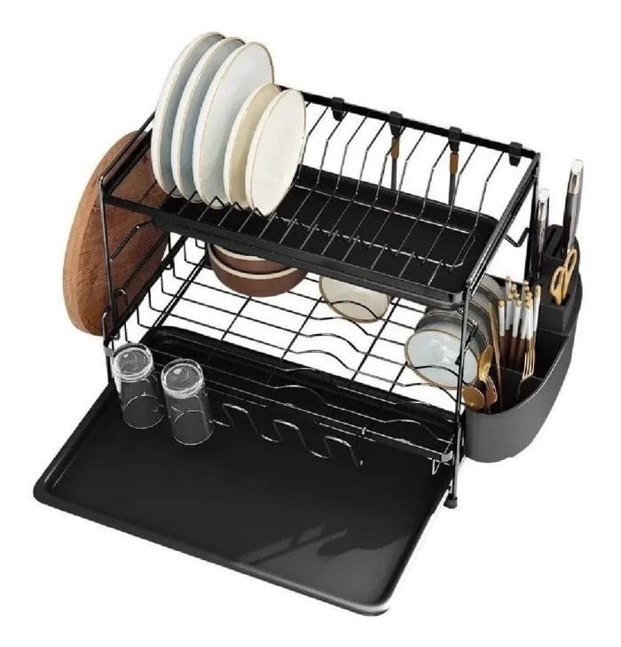 Secador Escurridor De Loza Platos 2 Niveles Elegante Modelo - Vista 1 - Safe Sport Chile