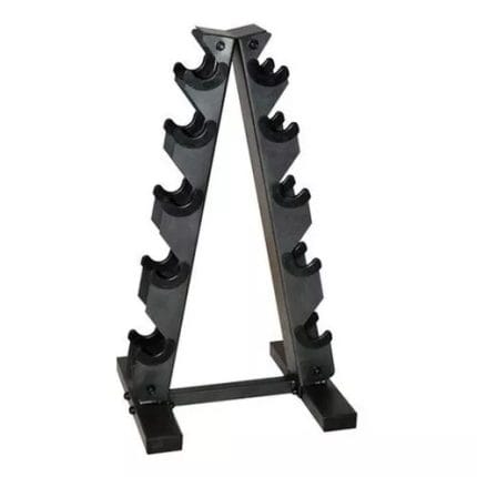 Rack para Mancuernas Hexagonales 5 Pares | Soporte Piramidal de Acero Reforzado - Safe Sport Chile