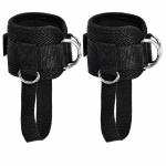 Par Tobilleras para Polea Negras con Pedal | Entrenamiento de Glúteos y Piernas - Safe Sport Chile
