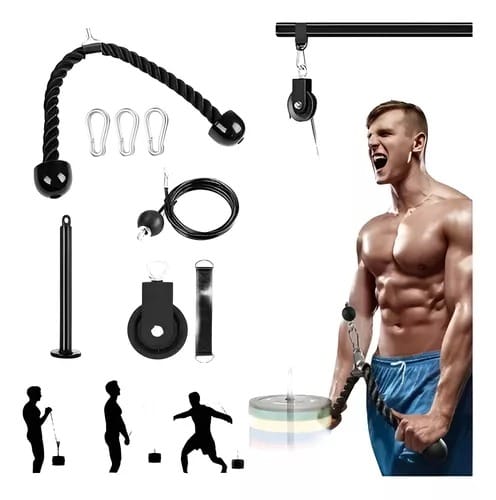 Equipo Fitness Gimnasio Polea Cable Brazo Biceps Triceps Equipo Fitness Gimnasio Polea Cable Brazo Biceps Triceps - Safe Sport Chile