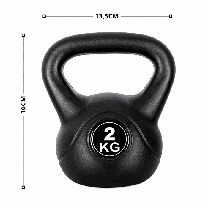 Pesa Rusa Kettlebell Cemento Engomado 2 kg