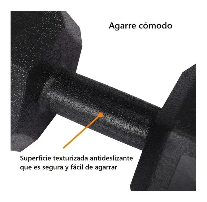 Par Mancuernas Hexagonales de Cemento – Entrena en Casa o Donde Quieras - Vista 2 - Safe Sport Chile