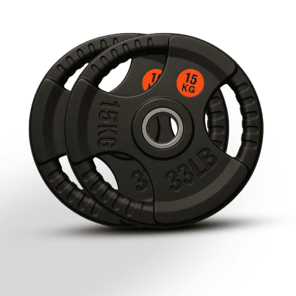 Par de Discos Olímpicos Engomados 15 kg (30 kg Total) - Safe Sport Chile
