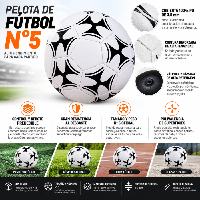 Pelota De Fútbol Número 5 - Imagen 2