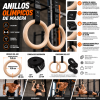 Anillos Olímpicos de Madera con Correas | Aros de Entrenamiento Funcional y Calistenia - Imagen 2