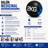 Balón Medicinal Entrenamiento Funcional 2 kg | Balón Fitness Antideslizante para Fuerza y Core - Vista 1 - Safe Sport Chile
