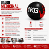 Balón Medicinal Entrenamiento Funcional 1 kg | Balón Fitness Antideslizante para Fuerza y Core - Vista 1 - Safe Sport Chile
