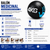 Balón Medicinal Entrenamiento Funcional 4 kg | Balón Fitness Antideslizante para Fuerza y Core - Vista 1 - Safe Sport Chile