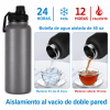 Botella Deportiva Doble Pared Acero Inoxidable 32oz | Térmica Negra 6–12h de Conservación - Vista 1 - Safe Sport Chile