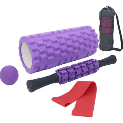 Juego de Rodillos de Yoga | Set de Columna, Barra y Bola para Masaje y Liberación Miofascial - Safe Sport Chile