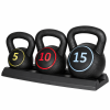 Juego de Pesas Rusas de Cemento 30 lb | Kettlebells Revestidas para Entrenamiento Funcional