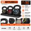 Juego de Pesas Rusas de Cemento 30 lb | Kettlebells Revestidas para Entrenamiento Funcional - Imagen 2