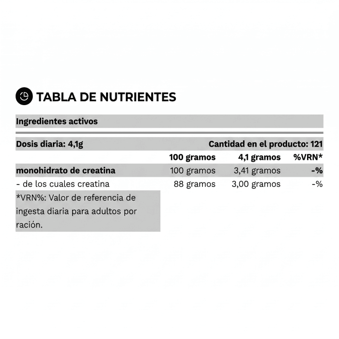 Creatine 500g 100% monohidratada sin sabor