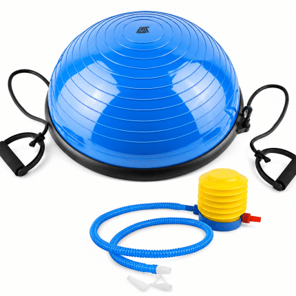Balón Bosu 46cm Azul | Funcional + Cuerdas + Bomba De Aire - Safe Sport Chile