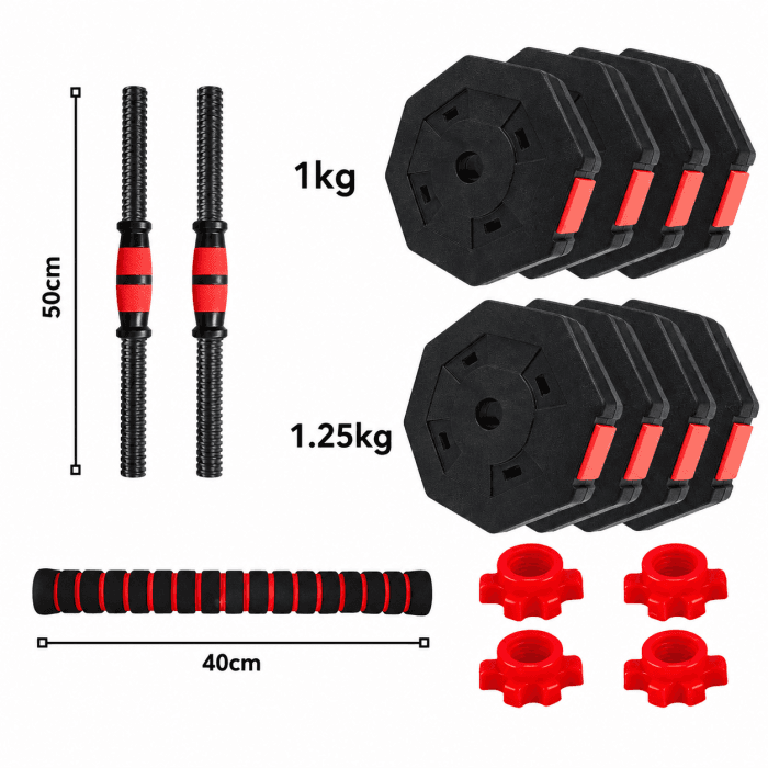 Set De Mancuerna Ajustable Cemento 30Kg - Vista 1 - Safe Sport Chile