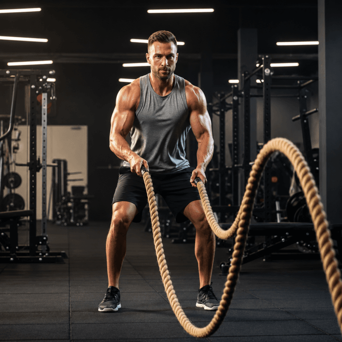 Cuerda de Batalla 9 m x 25 mm | Entrenamiento Funcional y CrossFit - Vista 2 - Safe Sport Chile