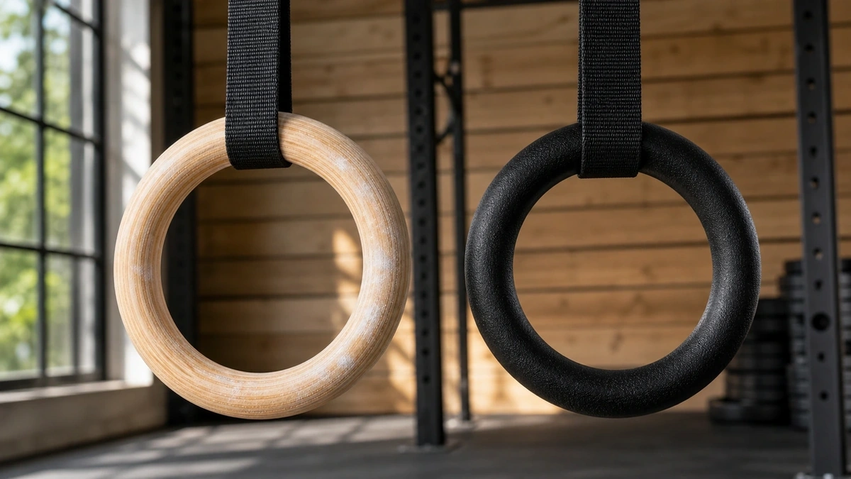 Comparativa de anillas de madera de abedul y plastico ABS con correas de nylon