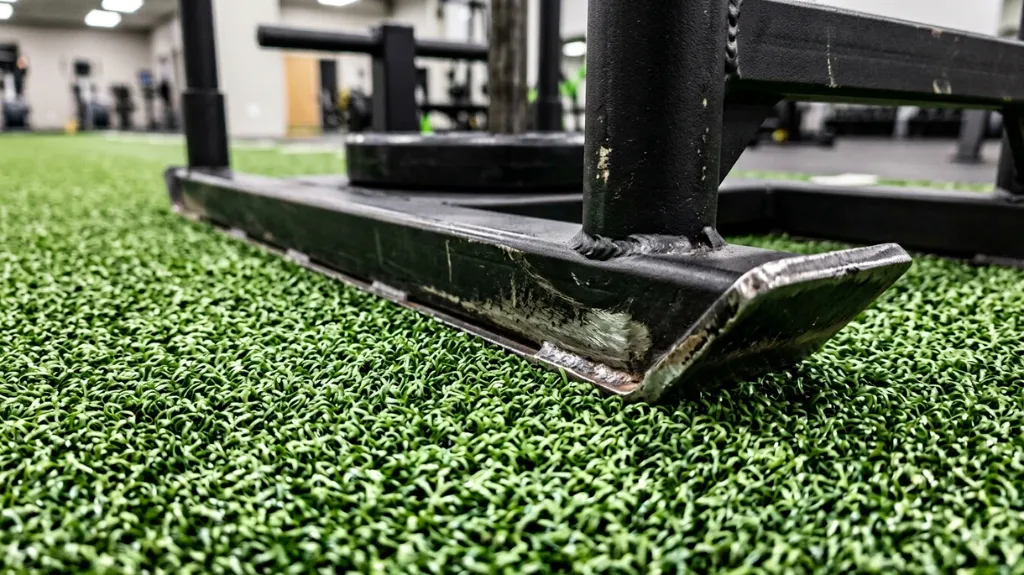 Macro de textura y densidad de fibra en césped para trineo deportivo - Safe Sport